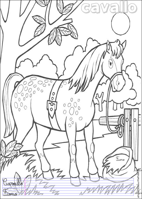 coloriage cheval 1